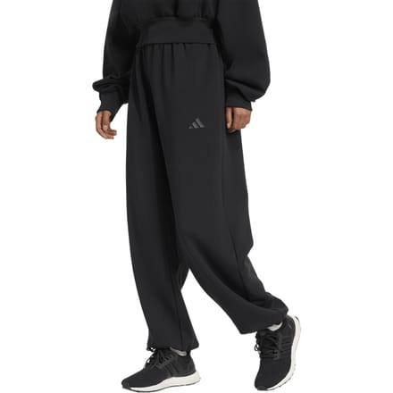 Adidas Soft Lux Loose Pants Broeken Dames - Zwart - Maat L (42-44) - Poly Mesh