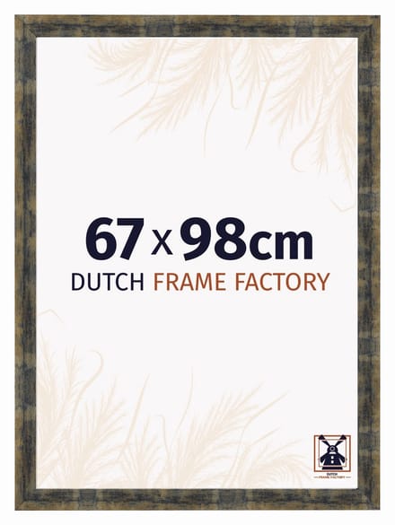 Fotolijst 67x98 cm - MDF - Blauw Goud Gemeleerd - Praag
