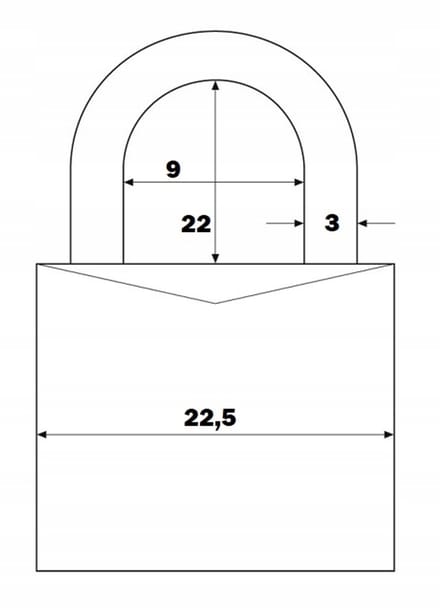 ABUS Cijferhangslot Beugel Geel 20 mm
