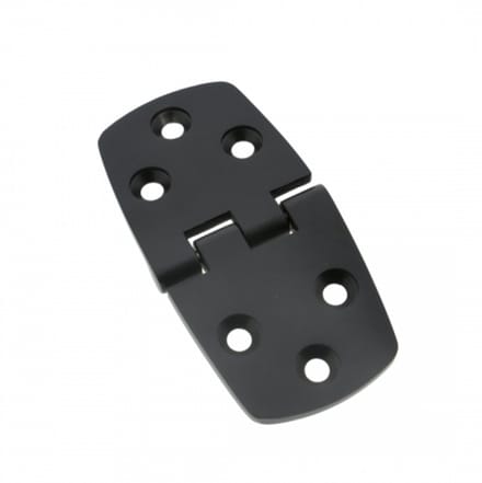 Luikscharnier - 75x37mm - Knoop Boven - Rvs 316 - PVD Mat zwart