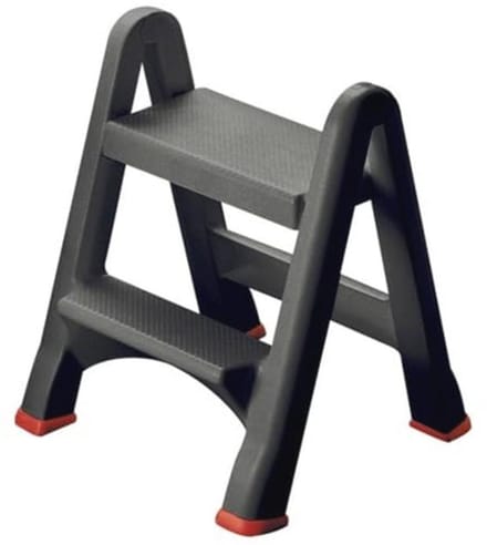 Opvouwbare 2-Traps Ladder met Antislip Voetpads - Grijs