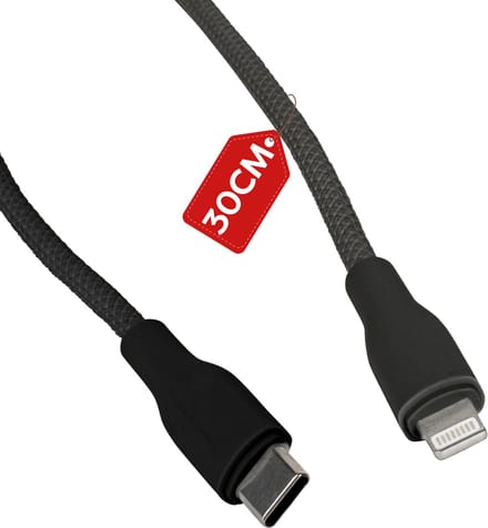 CarPlay kabel geschikt voor iPhone 14 / iPhone 13 / iPhone 12 / iPhone 11 / iPhone X - Usb naar Lightning kabel kort