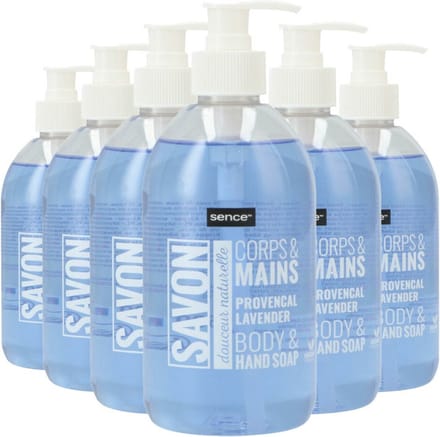 Sence - Savon Handzeep Provencal Lavendel - 6 x 500 ml - Voordeelverpakking