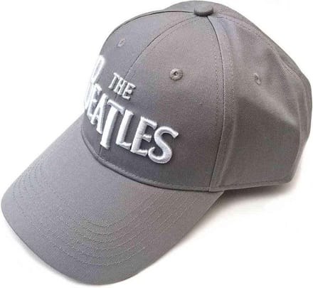 The Beatles - White Drop T Logo Baseball pet - Grijs
