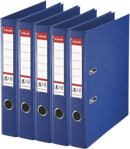 Esselte Ringband mappen/ordners - 5x - blauw - A4 - opbergen - kantoorartikelen