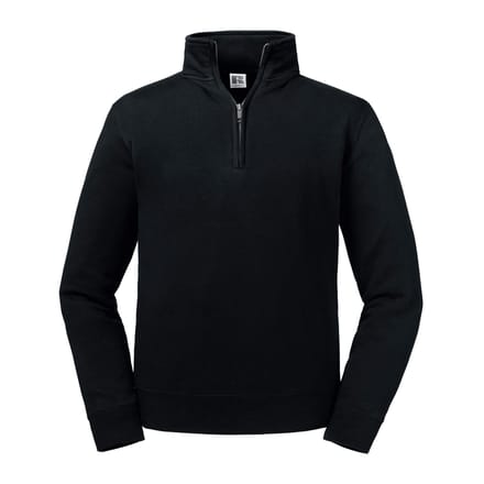 Russell Heren Authentieke Kwartier Ritssweatshirt (Zwart)