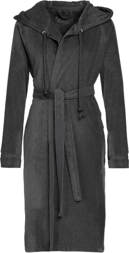 Unisex Badjas met Capuchon - L - Graphit - 100% Katoen | Microcotton