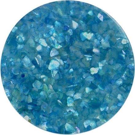 Quiges - Munthouder Munt 25mm Schelp Vlokjes Blauw - EPRS059