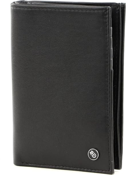MANDARINA DUCK Leren Portemonnee Downtown Bifold Wallet Black Zwart
