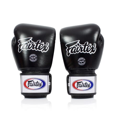 Fairtex Originele Leren Bokshandschoenen BGV1 Ademend Zwart 10oz