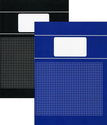 Benza - Basic Schriften - Ruit 5 mm - A4 - 5 stuks - Blauw/Zwart