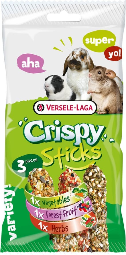 Versele-Laga Crispy Sticks Triple Variety Pack - Konijnensnack - Mix 3x35 g Herbivoren