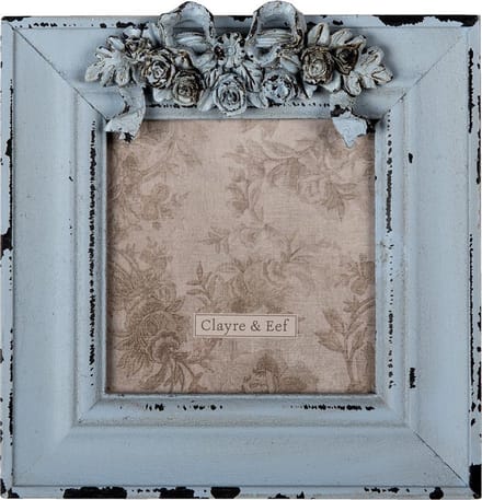 Clayre & Eef Fotolijst 10x10 cm Groen MDF Bloemen