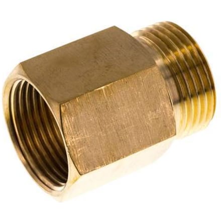 G 1'' x 1'' NPT M/F Messing Verloopring 16 Bar - Hydrauliek - FL2S-MF-B-100GN