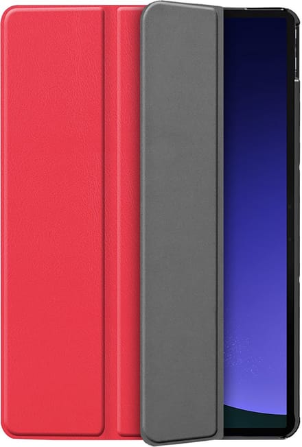 Cazy tablet Hoes geschikt voor Samsung Galaxy Tab S9 / S9 FE / S10 FE / S10 Lite - TriFold Bookcase - Rood