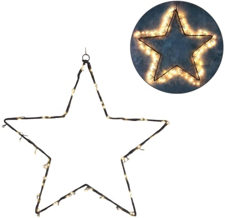 Ambiance Kerstverlichting met 120 LED's ster 40 cm