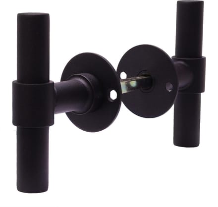 Wovar Deurklink zwart T|model met rozet en cilinderplaatjes | Per set | Deurkruk