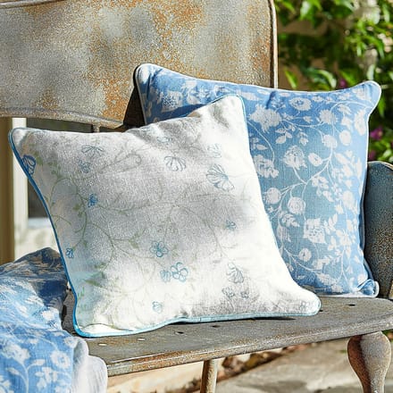 LOBERON Kussenhoes set van 2 Corvelique blauw/crème