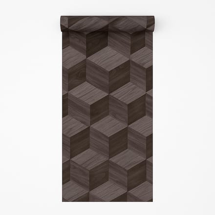 Dutch Wallcoverings Renaissance 2 - RE521093 - Natural cube grey   8800256702121   Behang