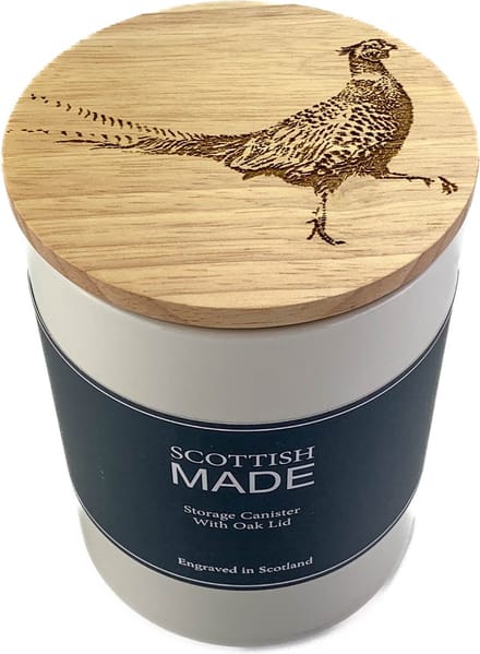 Voorraadpot Fazant Medium - 16x11- Gegraveerd - Scottish Made