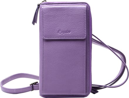 Esquire Leren Portemonnee Telefoontasje Peru Phone Wallet Bag Lilac Paars