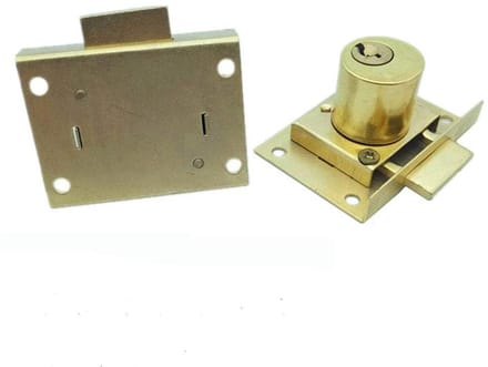 Dailygoody - SagaSave Kamlock Cilinder van Messing voor Meubels - Veiligheidslock met 2 Sleutels