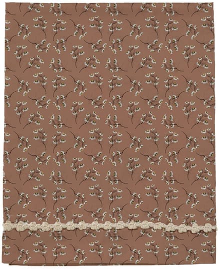 Mies & Co Toddler Laken - Daisies - Mocha Mousse Brown - 110 x 140 cm