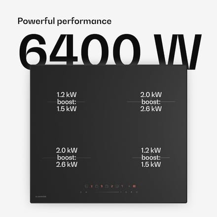 Inductiekookplaat 60 cm 4 Zones 7000 W Boost Touch Slider Timer Kindveilige Residuale Warmte Indicator Keramisch Ingebouwd