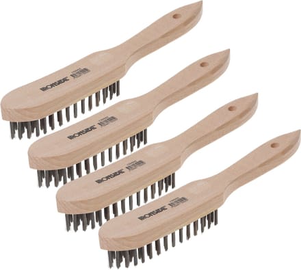 4x Ironside Staaldraadborstel 6 rijen