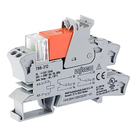 Wago 788-312 Relaismodule 24VDC Dubbele Omschakeling Contact - 788-312
