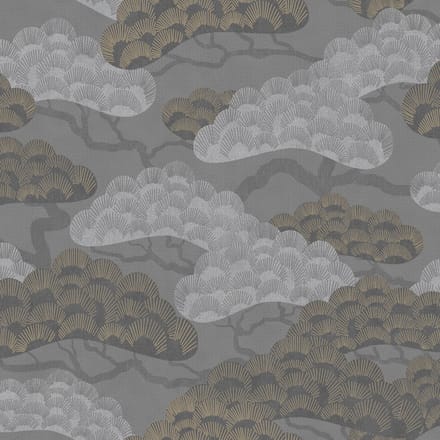 Dutch Wallcoverings - Elegance- tak/blad d.grijs - M644-19