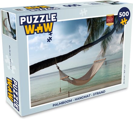 Puzzel Palmboom - Hangmat - Strand - Legpuzzel - Puzzel 500 stukjes