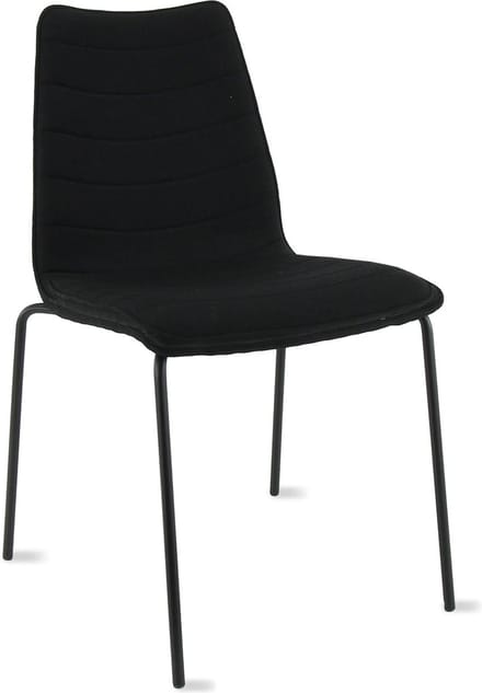 Workliving Verona Eetkamerstoel / Vergaderstoel - Mirage zwart - frame zwart