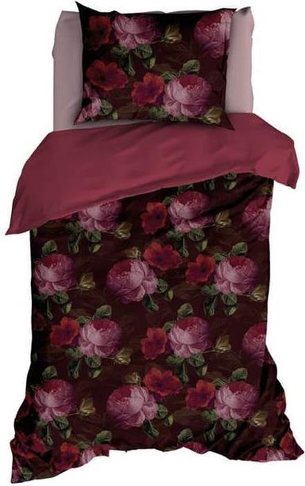Satin d'Or Valeria - Dekbedovertrek - Eenpersoons - 140x200/220 cm - Red Bund