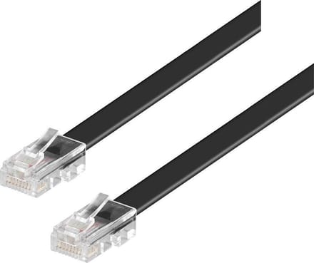 RJ45 - RJ45 8-aderige ISDN telefoonkabel / zwart - 10 meter
