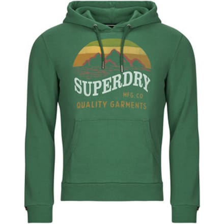 Superdry Outdoors Mountain Relaxed Hoodie Green Grootte: M