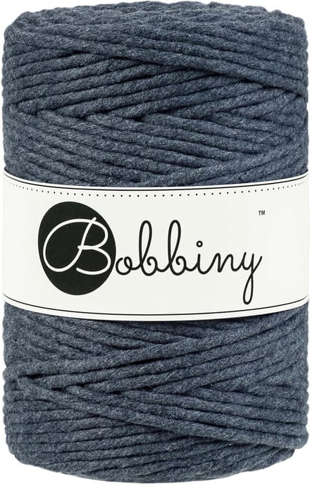 Bobbiny - Macramé - 5mm - Charcoal - Klos 100 meter