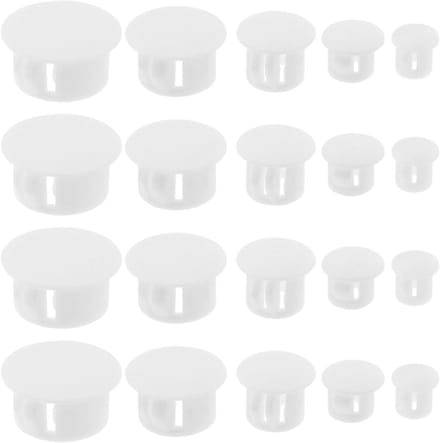 Gatpluggen Set - Afsluitdoppen - Gaten Afwerken - Verschillende Maten - 100 Stuks - Wit