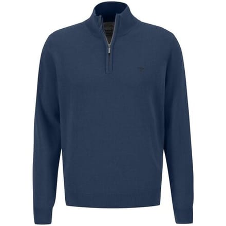 Fynch-Hatton Trui Troyer Zip Cotton Night / male