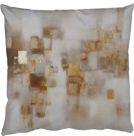 Sierkussens - Kussentjes Woonkamer - 45x45 cm - Abstracte vierkanten - Aardetonen - Mistig