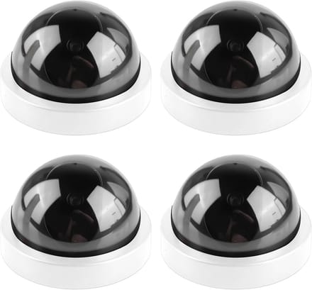 Dummy Camera Set - Nep Camera Beveiligingscamera - Beveiliging Verhoging - Knipperende LED - 4 stuks - Wit