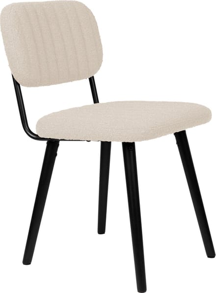 Housecraft Living Jake Eetkamerstoel Bouclé Off-White/ Wit