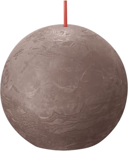 Bolsius Bolkaarsen Shine 6 st rustiek 76x71 mm rustiek taupe