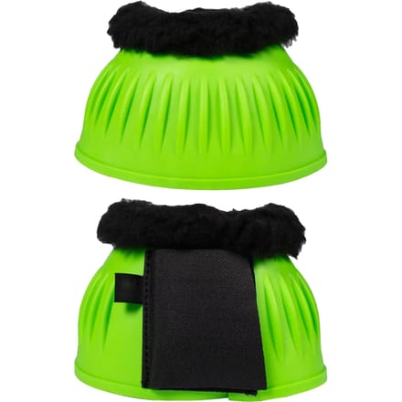 Rubberen paardenbellen met bont HKM Atlanta Neon