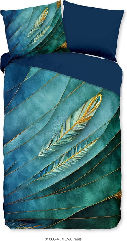 Pure dekbedovertrek veren - 1 persoons 140x200/220 cm - Multi - Microvezel