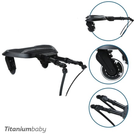 Meerijdplankje Titanium Baby Smart Joy2Ride All Black