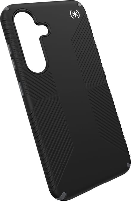 Speck hoesje geschikt voor Samsung Galaxy S24 Samsung Galaxy S25 - Ultieme Bescherming en Grip - Luxe Soft-touch Afwerking - Valbescherming gecertificeerd tot 4 meter - Microban Antibacterieel - Presidio2 Grip lijn - Zwart