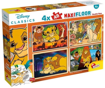 Puzzle MaxiFloor - Le Roi Lion - LISCIANIGIOCHI - 4 x 48 pieces - Des 4 ans