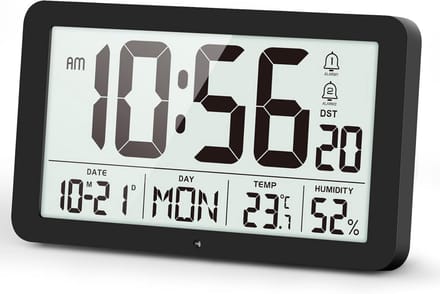 Digitale Wekker met Temperatuur, Vochtigheid en Autodimmer - USB & Batterijvoeding