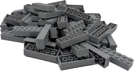100 Bouwstenen 2x6 | Lichtgrijs | Compatibel met Lego Classic | Keuze uit vele kleuren | SmallBricks
